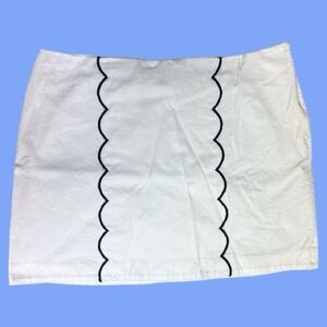 Crown & Ivy White and Blue Cotton Skort Size 14